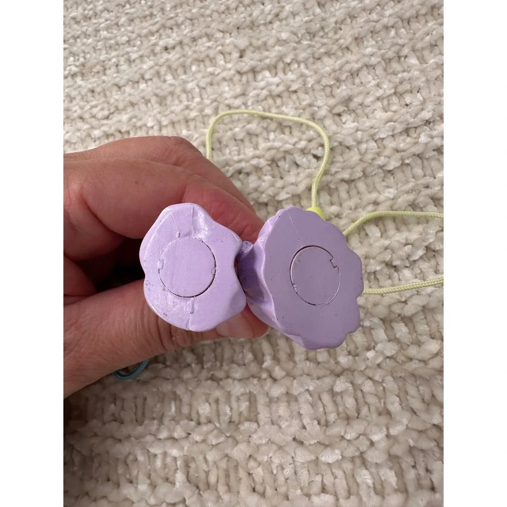 Disney Cinderella Necklace Lot 2 Princess Figure Pendant‎ Toy Purple Pink 1.5 in